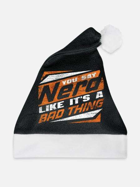 Nerd - Weihnachtsmütze - Schwarz/Weiß