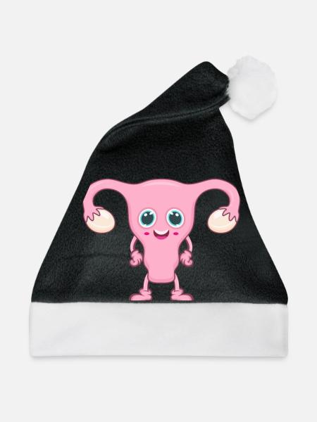 Gebärmutter Hebamme - Weihnachtsmütze - Schwarz/Weiß