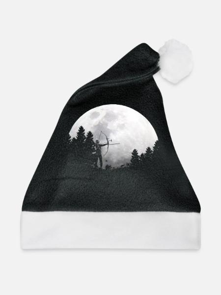 Mond Bogen Bogenschießen - Weihnachtsmütze - Schwarz/Weiß