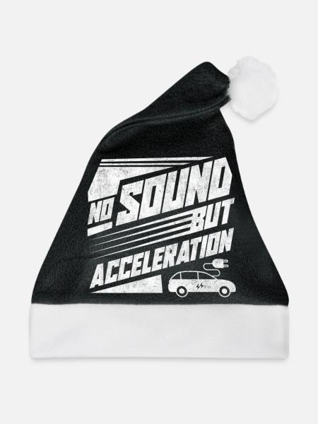 E-Auto - Weihnachtsmütze - Schwarz/Weiß - Vorne