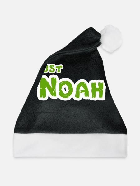 Noah Name - Weihnachtsmütze - Schwarz/Weiß - Vorne