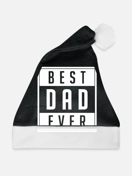 Bester Papa - Weihnachtsmütze - Schwarz/Weiß - Vorne