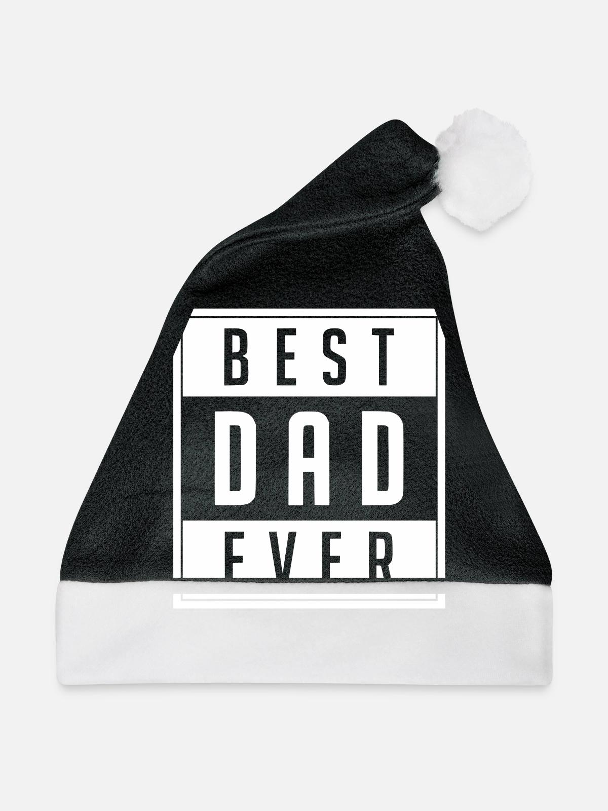 Bester Papa - Weihnachtsmütze - Schwarz/Weiß - Vorne