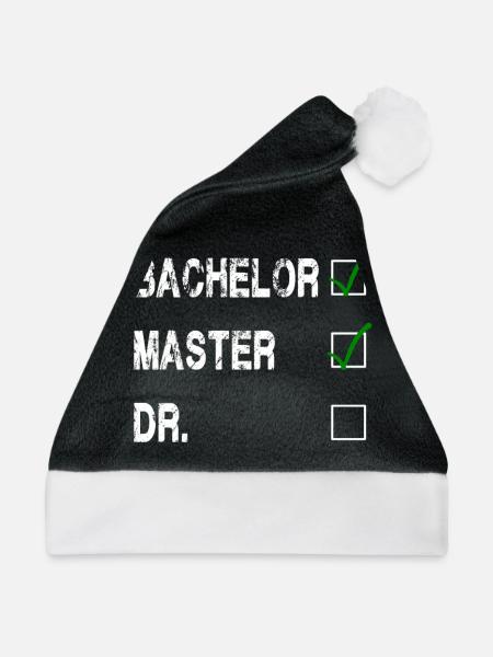 Abschluss Bachelor Master Dr. Prüfung - Weihnachtsmütze - Schwarz/Weiß
