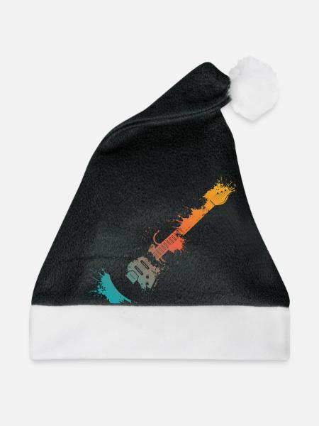 E-Gitarre Splash - Weihnachtsmütze - Schwarz/Weiß