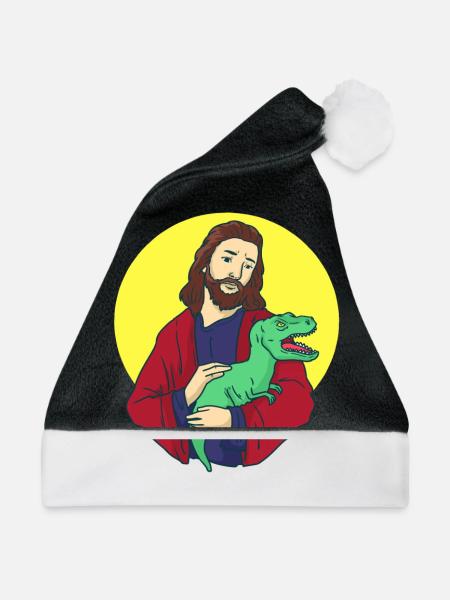 Jesus Christus - Weihnachtsmütze - Schwarz/Weiß - Vorne