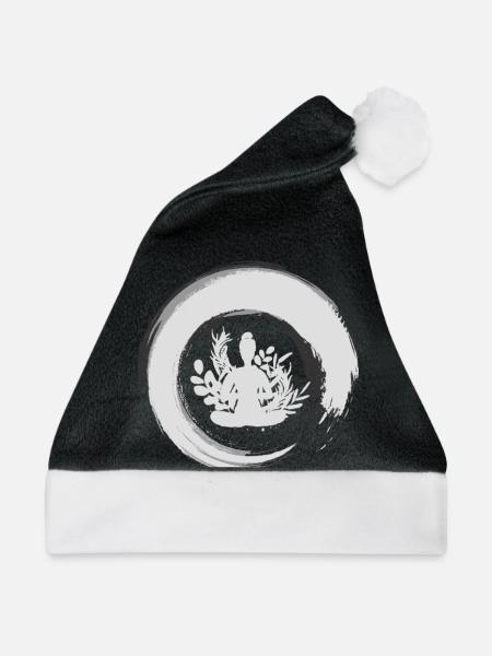 Zen Circle Buddhismus - Weihnachtsmütze - Schwarz/Weiß - Vorne