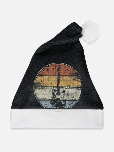 E-Gitarre Gitarrist vintage - Weihnachtsmütze - Schwarz/Weiß