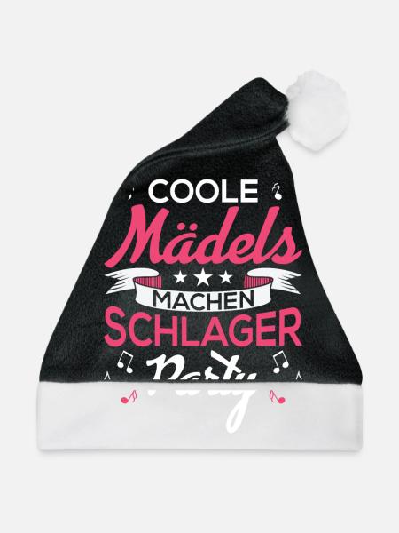 Coole Mädels machen Schlager Party Schlager - Weihnachtsmütze - Schwarz/Weiß
