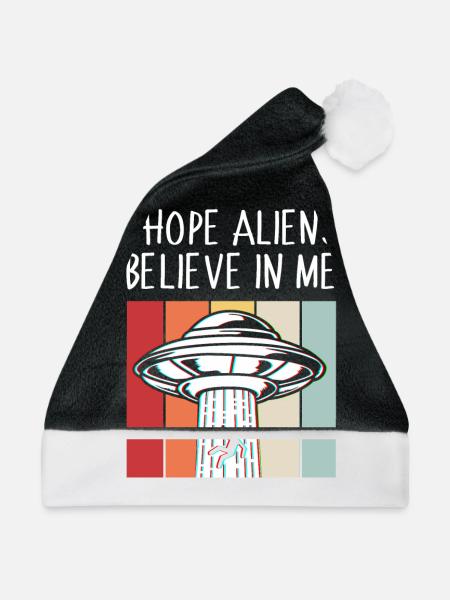 Alien - Weihnachtsmütze - Schwarz/Weiß - Vorne