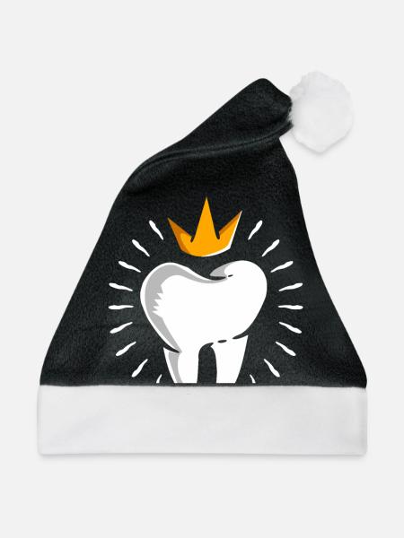Zahn Krone - Weihnachtsmütze - Schwarz/Weiß