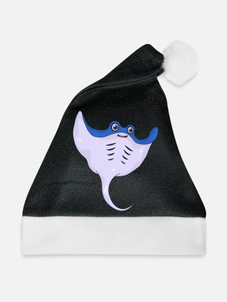 Rochen - Weihnachtsmütze - Schwarz/Weiß