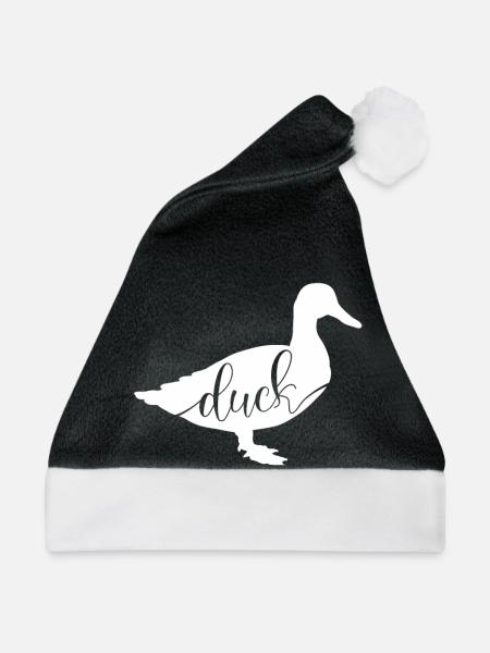 Ente - Weihnachtsmütze - Schwarz/Weiß