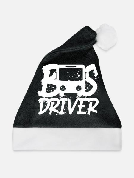 Busfahrer Bus - Weihnachtsmütze - Schwarz/Weiß - Vorne