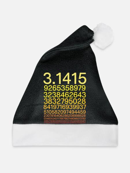 Pi Mathe Mathematik Zahl - Weihnachtsmütze - Schwarz/Weiß
