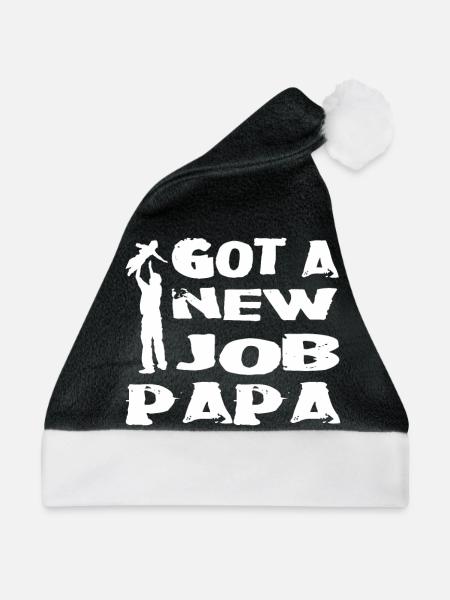 Elternzeit papa - Weihnachtsmütze - Schwarz/Weiß - Vorne