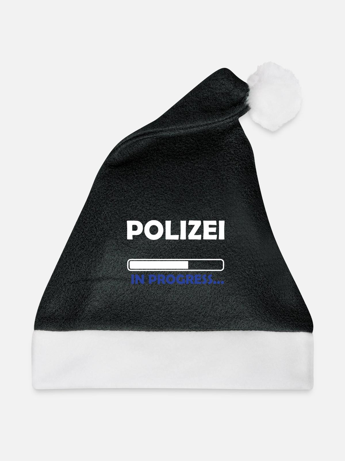 Polizei in progress - Weihnachtsmütze - Schwarz/Weiß - Vorne