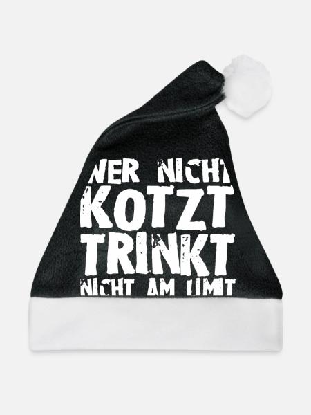 Kotzen - Weihnachtsmütze - Schwarz/Weiß - Vorne