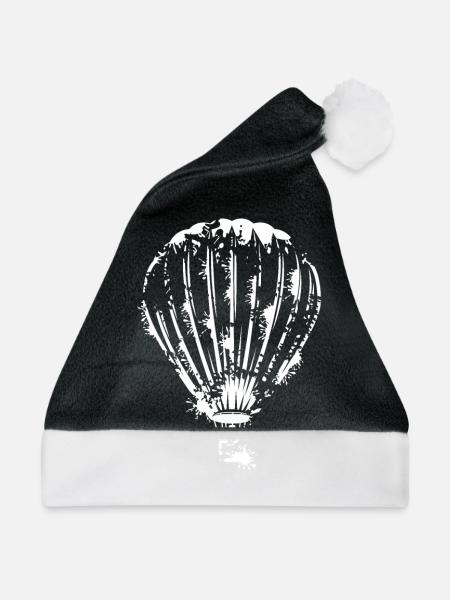 Heißluftballon - Weihnachtsmütze - Schwarz/Weiß - Vorne