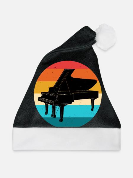 Klavier - Weihnachtsmütze - Schwarz/Weiß