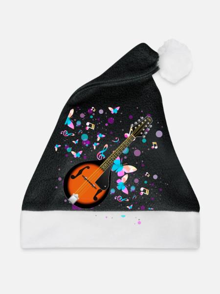 Mandoline - Weihnachtsmütze - Schwarz/Weiß - Vorne