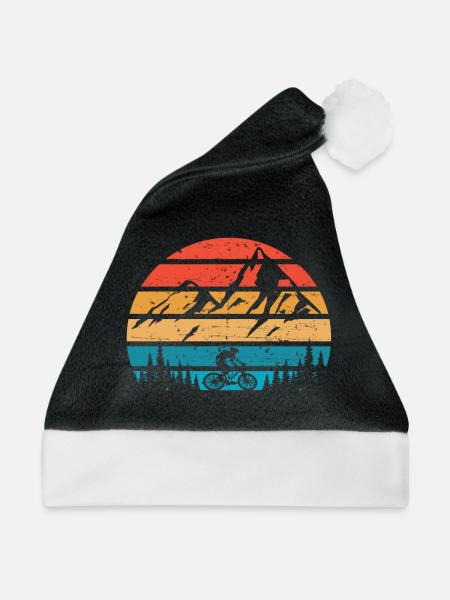 MTB lustiger Spruch - Weihnachtsmütze - Schwarz/Weiß