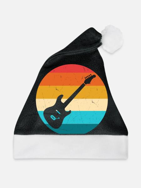 Gitarre - Weihnachtsmütze - Schwarz/Weiß