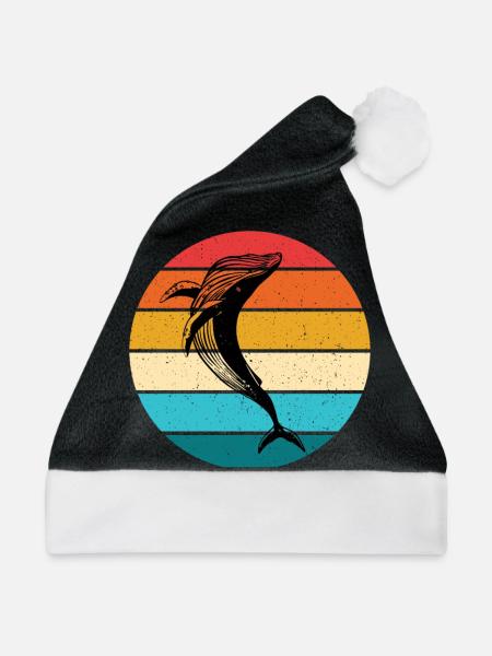 Wal - Weihnachtsmütze - Schwarz/Weiß