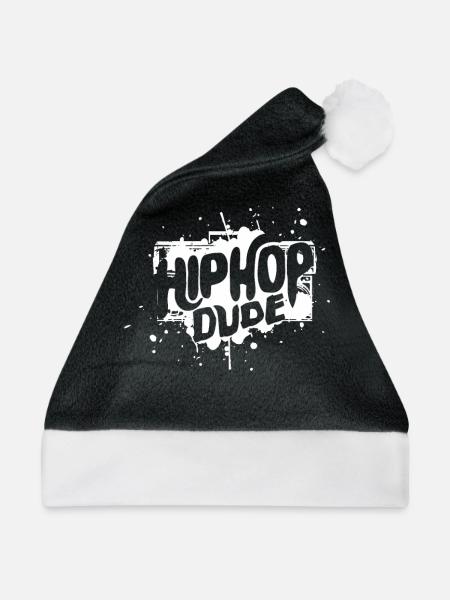 Hip Hop - Weihnachtsmütze - Schwarz/Weiß - Vorne