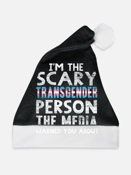 Transgender Trans - Weihnachtsmütze - Schwarz/Weiß - Vorne