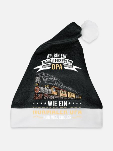 Modelleisenbahn Opa - Weihnachtsmütze - Schwarz/Weiß