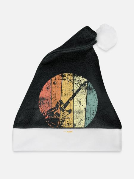 E-Gitarre Gitarrist vintage - Weihnachtsmütze - Schwarz/Weiß