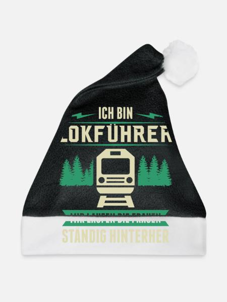 Lokführer Triebfahrzeugführer Zugführer Geschenk - Weihnachtsmütze - Schwarz/Weiß