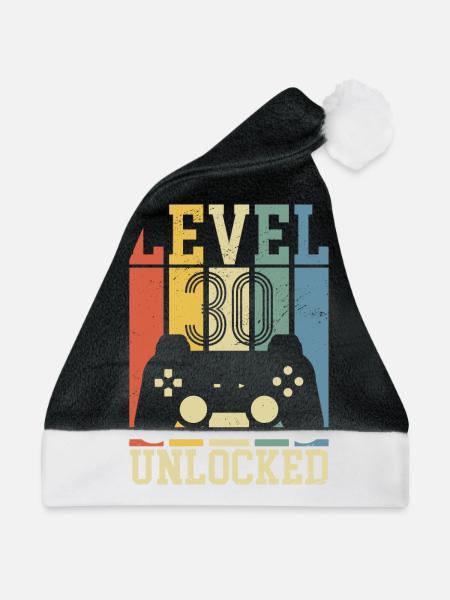 Level 30 Freigeschaltet - Weihnachtsmütze - Schwarz/Weiß