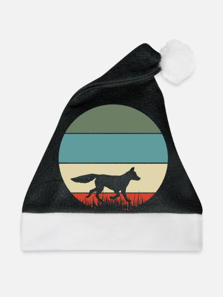 Fuchs - Weihnachtsmütze - Schwarz/Weiß