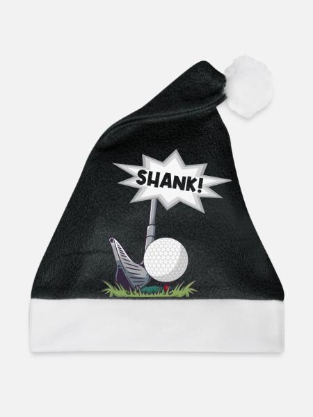 Golfschlag Shank für einen Golfer - Weihnachtsmütze - Schwarz/Weiß - Vorne