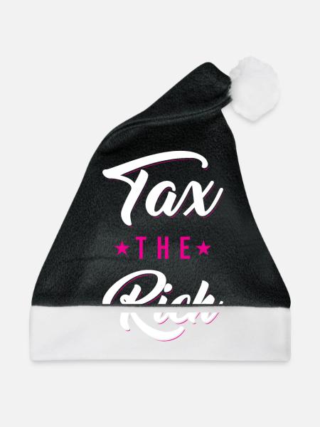Tax the Rich - Weihnachtsmütze - Schwarz/Weiß - Vorne