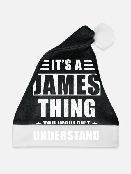 James Geschenk - Weihnachtsmütze - Schwarz/Weiß - Vorne