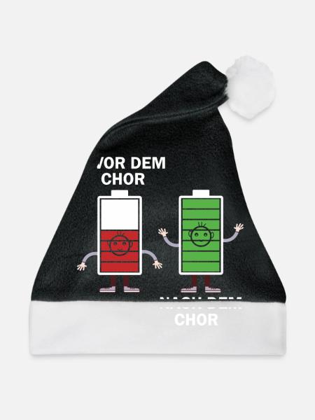 Nach dem Chor - Weihnachtsmütze - Schwarz/Weiß