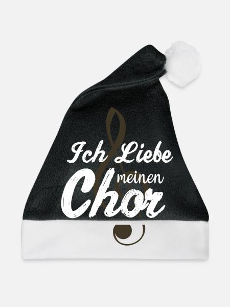 Ich liebe den Chor - Weihnachtsmütze - Schwarz/Weiß