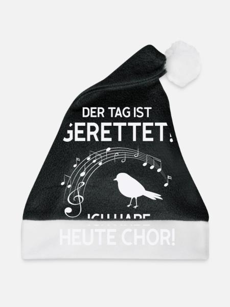 Schöner Tag mit Chor - Weihnachtsmütze - Schwarz/Weiß - Vorne