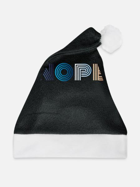 Nope - Weihnachtsmütze - Schwarz/Weiß