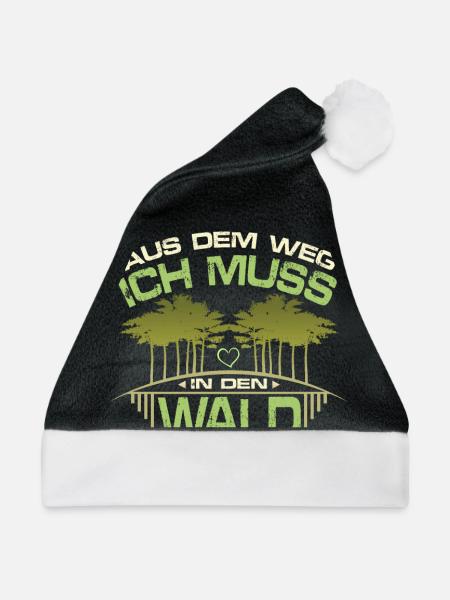 Muss in den Wald - Weihnachtsmütze - Schwarz/Weiß