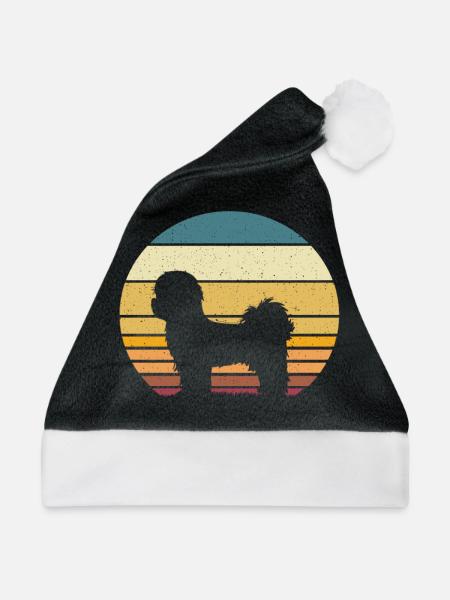 Shih Tzu - Weihnachtsmütze - Schwarz/Weiß