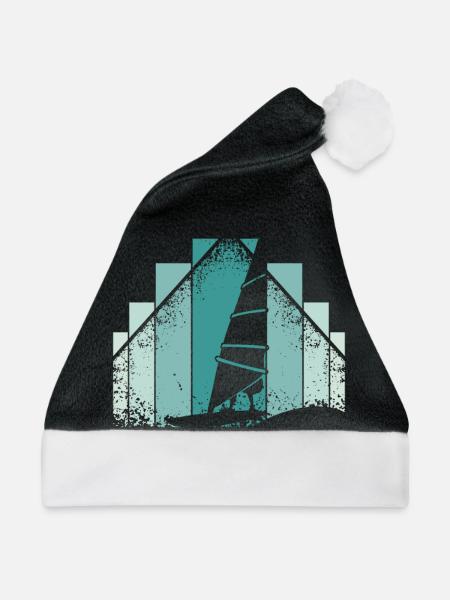 Windsurfing Retro - Weihnachtsmütze - Schwarz/Weiß