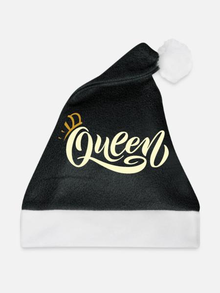 Königin - Weihnachtsmütze - Schwarz/Weiß