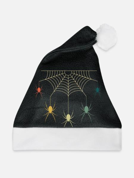Spinnen - Weihnachtsmütze - Schwarz/Weiß - Vorne