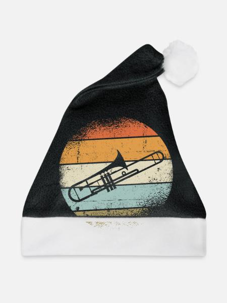 Posaunen Instrument - Weihnachtsmütze - Schwarz/Weiß - Vorne