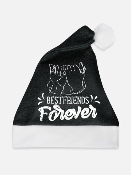 Beste Freunde Für Immer Befreundet Bester Freund - Weihnachtsmütze - Schwarz/Weiß