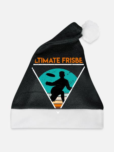 Retro Ultimate Frisbee - Weihnachtsmütze - Schwarz/Weiß